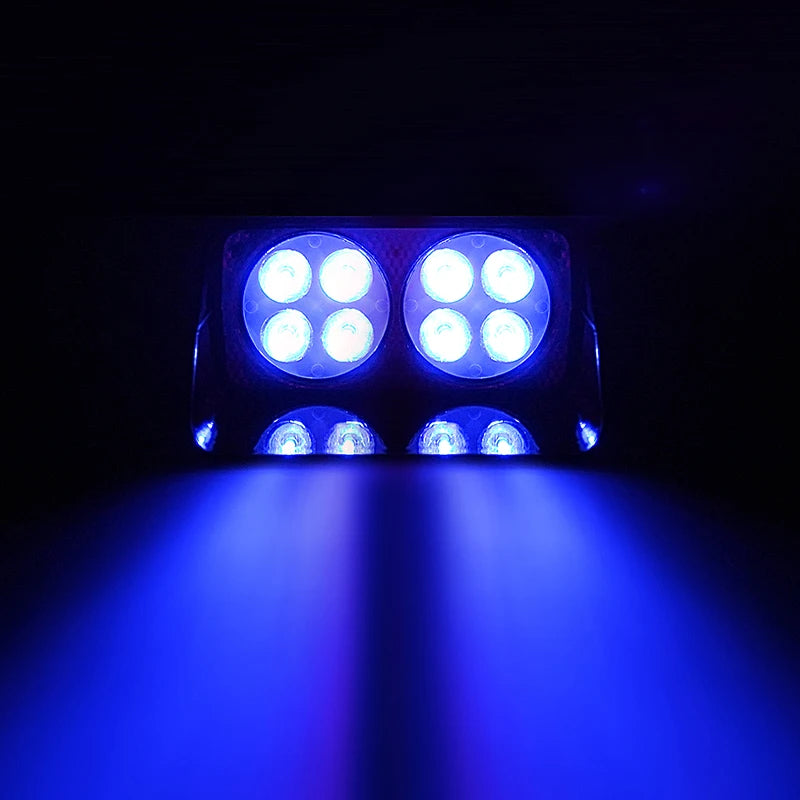 New Car Windshield S8 LED Warning Light Red Blue Strobe Lights Emergency Suction Cup 12V IP65 Waterproof Universal Fitment