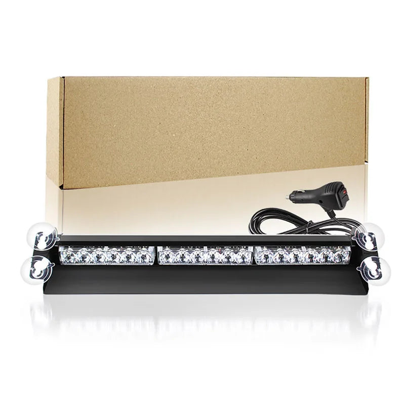 LED Front Rear Windshield Light Emergency Dash Strobe Lights Bar Traffic Advisor Safety Hazard Warning Flash Lights for Trucks