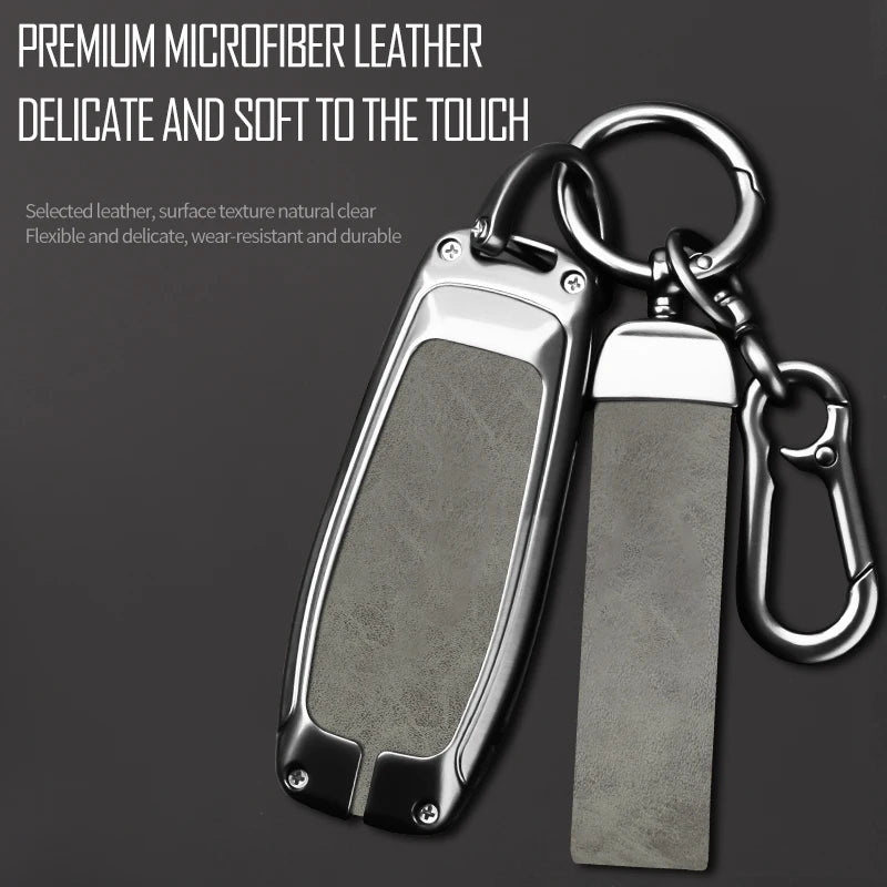 GPRGIT Car Smart Key Cover Case for Ford Territory EV Keyless Bag Shell Holder Protector Keychain Keyring