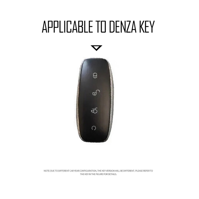 GPRGIT Zinc Alloy Leather Car Remote Cover Case for BYD Denza N7 DM-i EV Interior