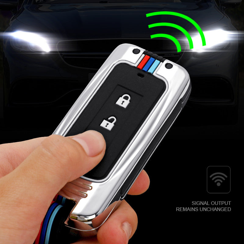 GPRGIT Zinc Alloy Car Key Case for MITSUBISHI OUTLANDER 3 Lancer 10 L200 ASX Colt Pajero Sport ECLIPSE CROSS Protective Fob