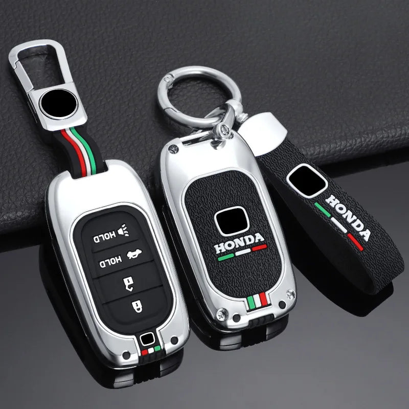 GPRGIT Zinc Alloy Car Remote Key Case Cover for Honda CRV CR-V Fit Civic Accord HR-V HRV City Odyssey XR-V Keyless Shell Accessories