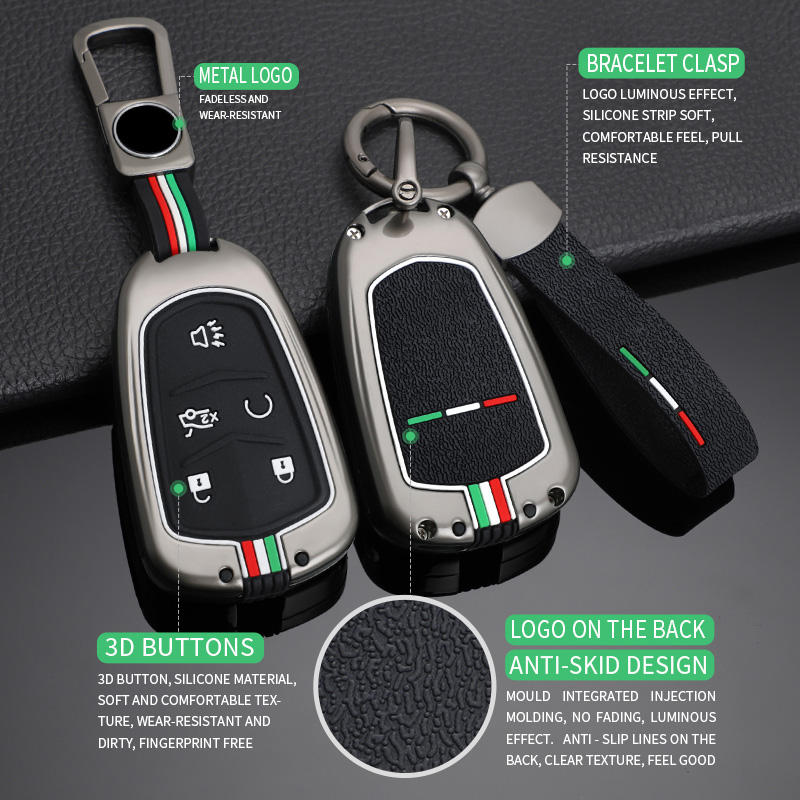 GPRGIT Metal Car Key Case Cover for Cadillac XT5, SRX, CT6, XT4, XT6, ATS-L, XTS, LYRIQ, CT5, CT4