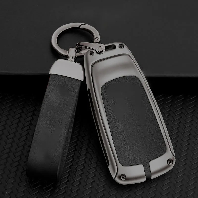 GPRGIT Zinc Alloy Leather Key Case Cover Shell for Audi A6 A5 Q7 S4 S5 A4 B9 A4L 4M TT TTS TFSI RS 8S 8W Car Key Logo Auto Accessories