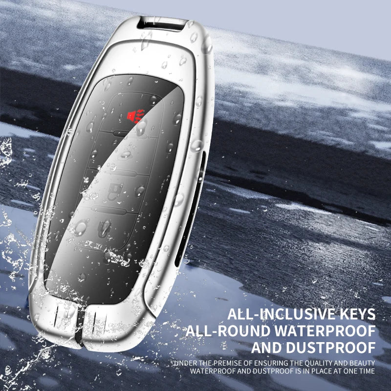 GPRGIT Custom Car Logo Zinc Alloy Leather Car Key Case Cover for Nissan Remote Keychain Auto Keyless Styling Accessories
