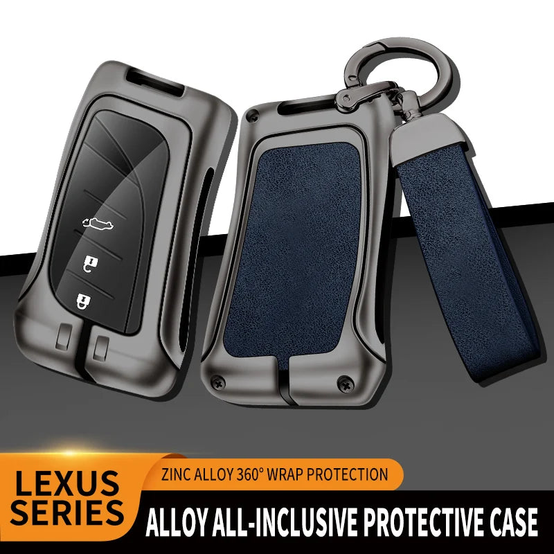 GPRGIT Zinc Alloy Leather Custom Car Logo Car Key Case Cover for Lexus NX ES UX US RC LX GX IS RX 200 250h 350h LS 450h 260h 300h UX200