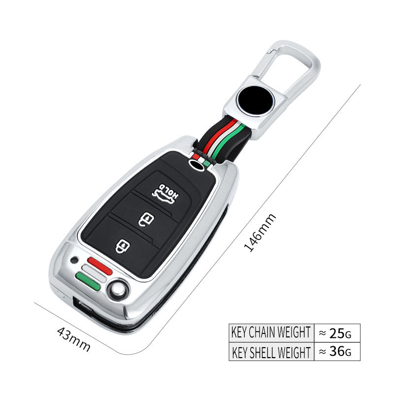 GPRGIT Zinc Alloy Car Folding Key Case Cover for Hyundai Elantra Solaris Tucson I30 I35 I40 KONA Genesis Santa Fe Azera