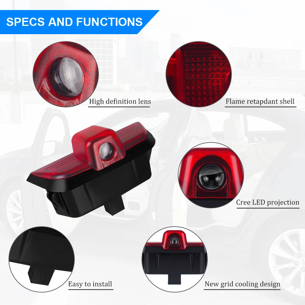GPRGIT AMG Logo Welcome Light LED Logo Projector Lamp for Mercedes Benz W204 C200 C230 C260 C300