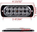 GPRGIT 12V 24V Safety Warning Side Light Surface Mount 12LED Super Slim LED Mini Strobe Light For Car Truck