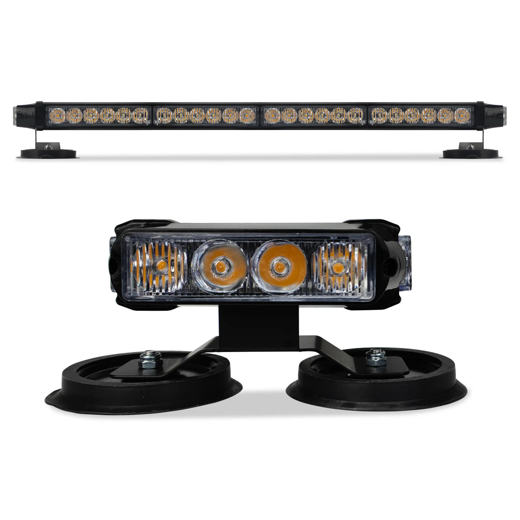 High Intensity Aluminum LED Strobe Light Bar Double-Sided for Cars Trucks Strong Magnetic Plow Truck Emergency Warning Light Bar