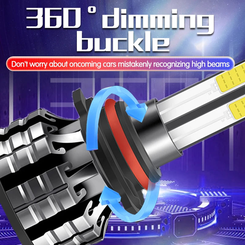 K9 4 Sides Car Headlights H4 H7 9005 HB3 9006 HB4 H8 H11 9012 COB LED Lights for Auto Headlamps of Fog Bulbs