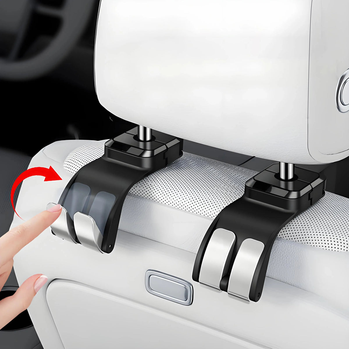 GPRGIT Multi-functional Car Headrest Hook Storage Rack - Adjustable Car Seat Back Hook Suitable for Handbags and Backpacks