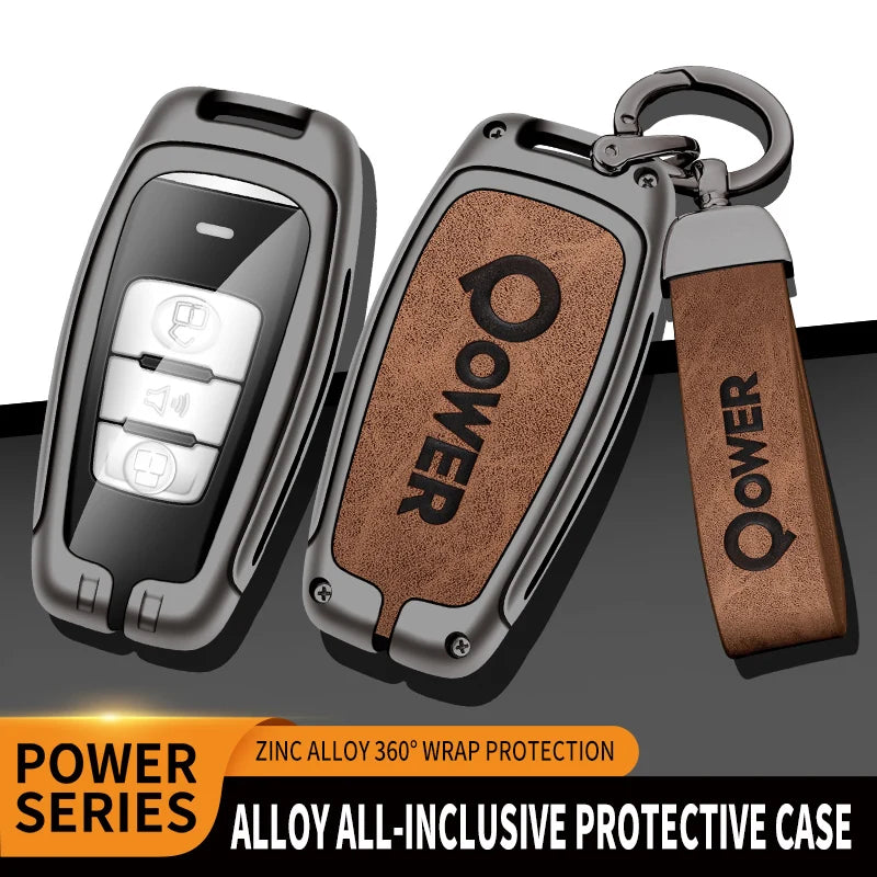 GPRGIT New Design Zinc Alloy Leather Car Key Case Cover for Great Wall Poer Pao Holder Keychain Protector Smart Accessories