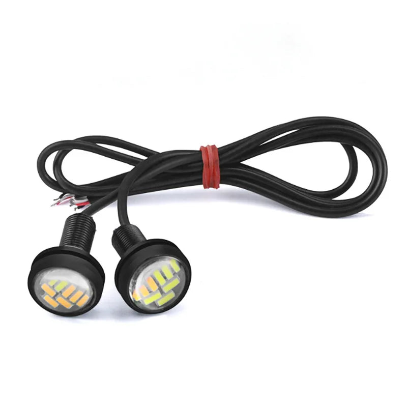 GPRGIT Car LED Eagle Eye DRL Daytime Running Lights LED 12V Waterproof Car LED Light 9W 18Mm 23Mm