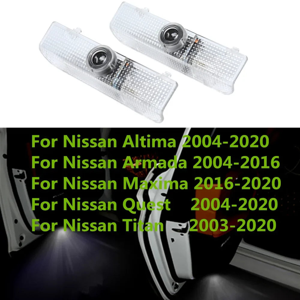 GPRGIT Car Door Welcome Laser Projector Logo Ghost Shadow LED Light for Nissan Titan Teana Altima Coupe Sedan Armada Maxima