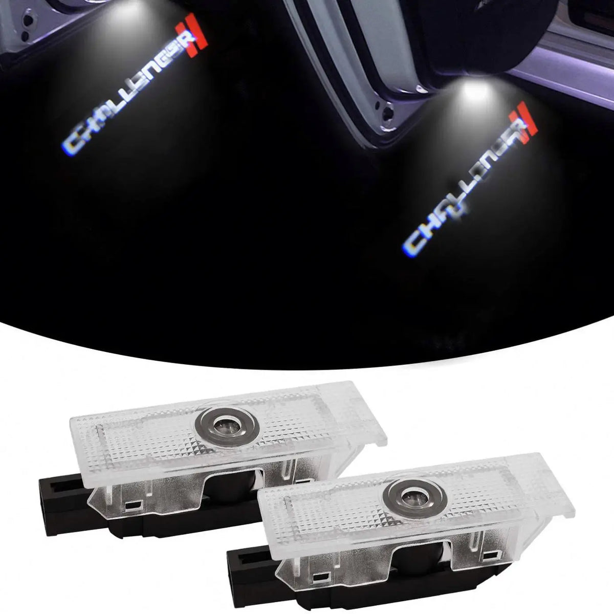 GPRGIT Car LED Logo Lights Ghost Door Projector Welcome Light Emblem Lamp for Dodge Challenger
