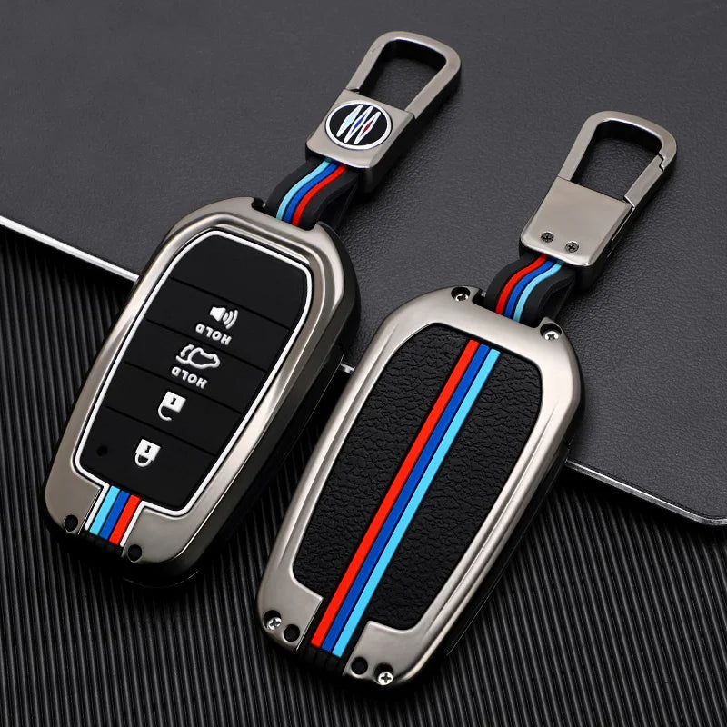 GPRGIT Zinc Alloy Car Key Case Cover for Toyota Highlander Camry RAV4 Prius CHR Corolla Avalon Prado 2018-2022