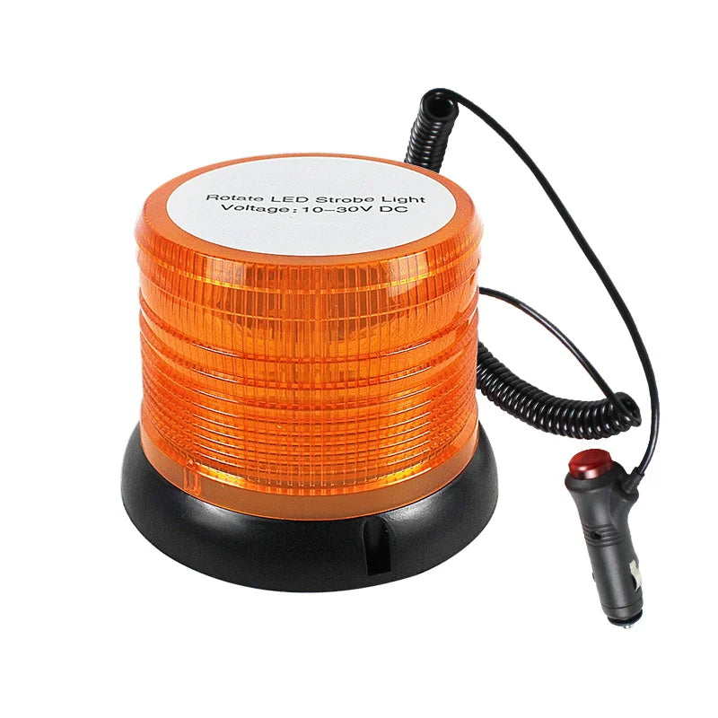 New School Bus Rotating Amber Beacon Light 80led Flashing Signal Lights Truck Van Strobe Warning Lamp