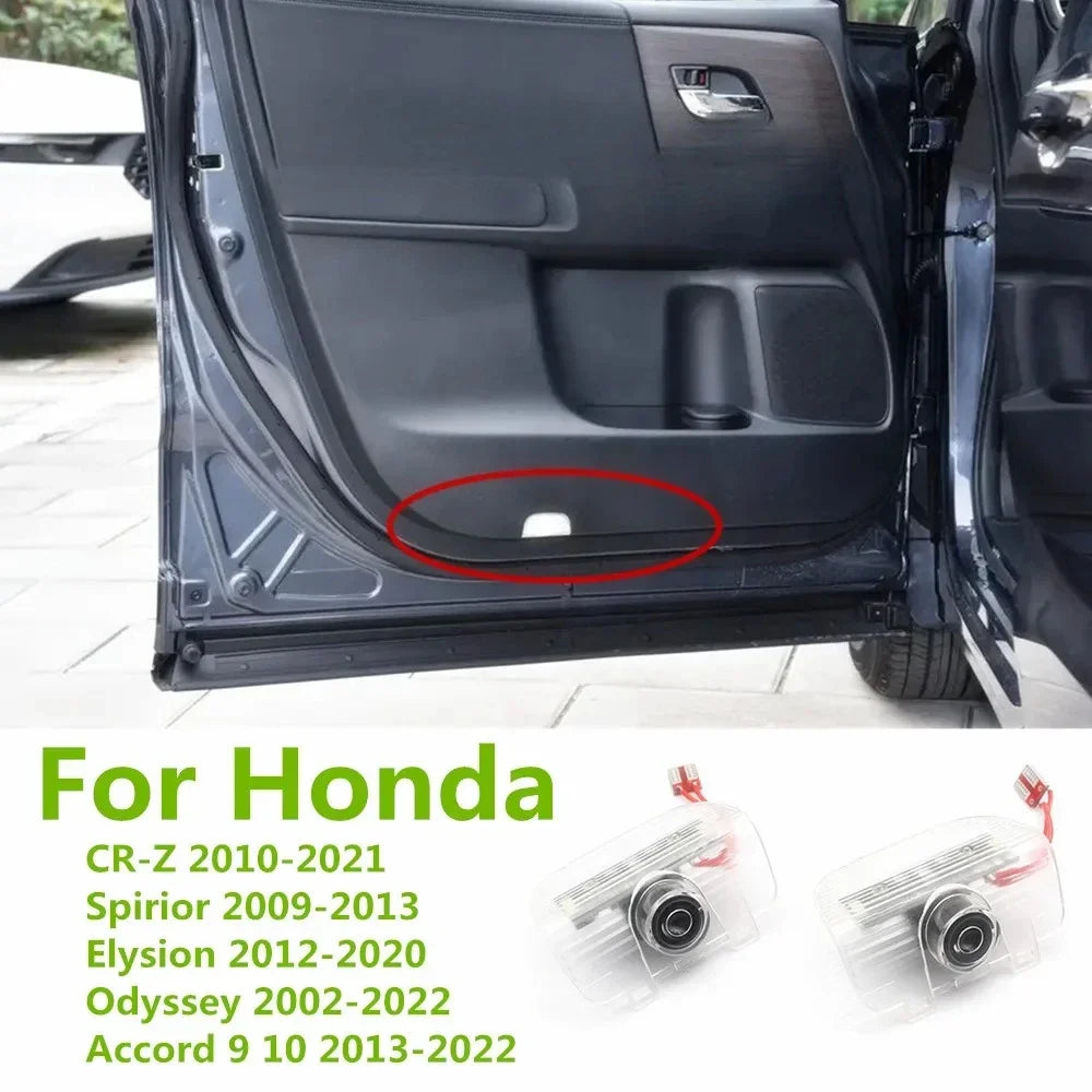 GPRGIT LED Car Door Welcome Lamp 3D Projector Ghost Shadow Light for Honda Accord 9th 10th Gen CR-Z Spirior Elysion Odyssey