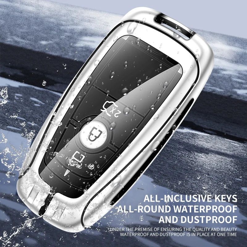 GPRGIT Metal Car Key Case Custom Car Logo Shell for Ford Mondeo Explorer F150 F250 Edge Fusion Mustang Ecosport for Lincoln MKX MKC
