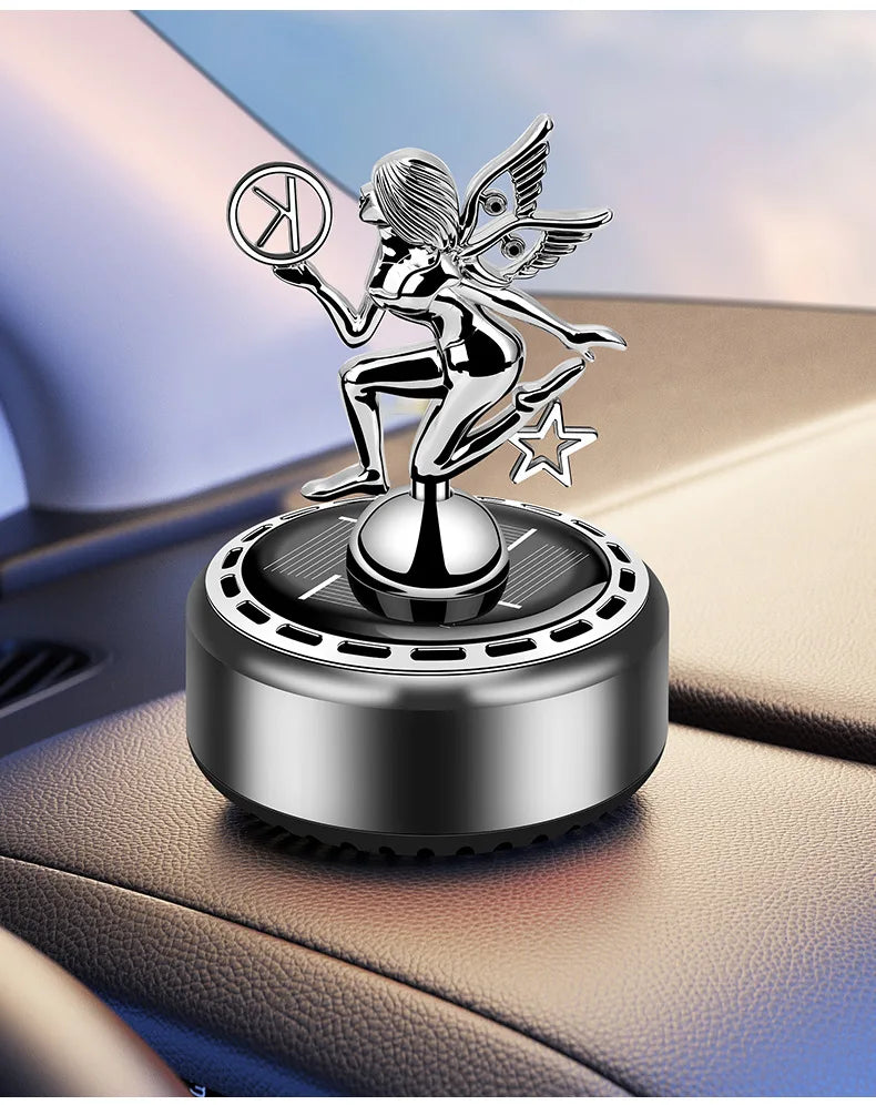 GPRGIT Creative Angel Design Luxury Portable Car Perfume Dashboard Ornament Metal with Aromatherapy