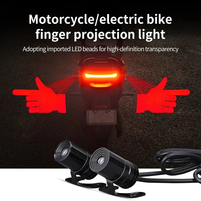 GPRGIT Motorcycle Projection LED Turn Signal Floor Light Gesture Light 12V