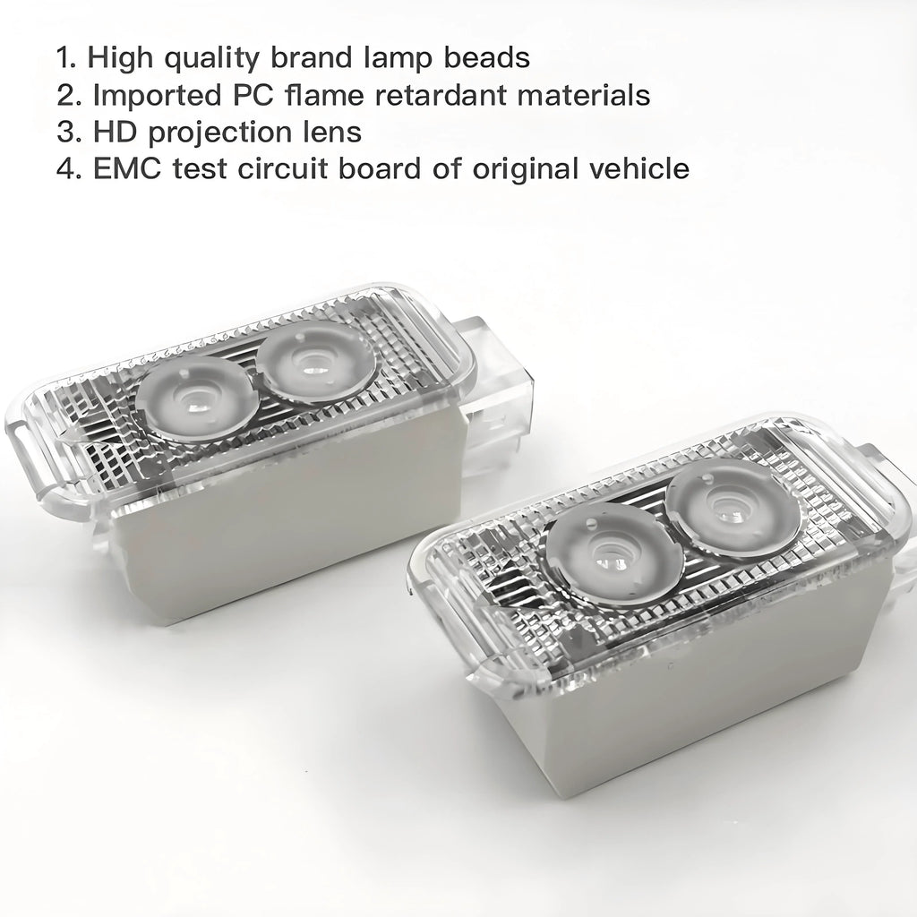 GPRGIT Dual Icon Projector Welcome Car Door Light for Audi A4 A4L A6 A6L Q3 Q5 Q5L Q7 Q8 S1 A7 A8 A5 RS3 RS5 RS6 R8 E-Tron TT A3 6V