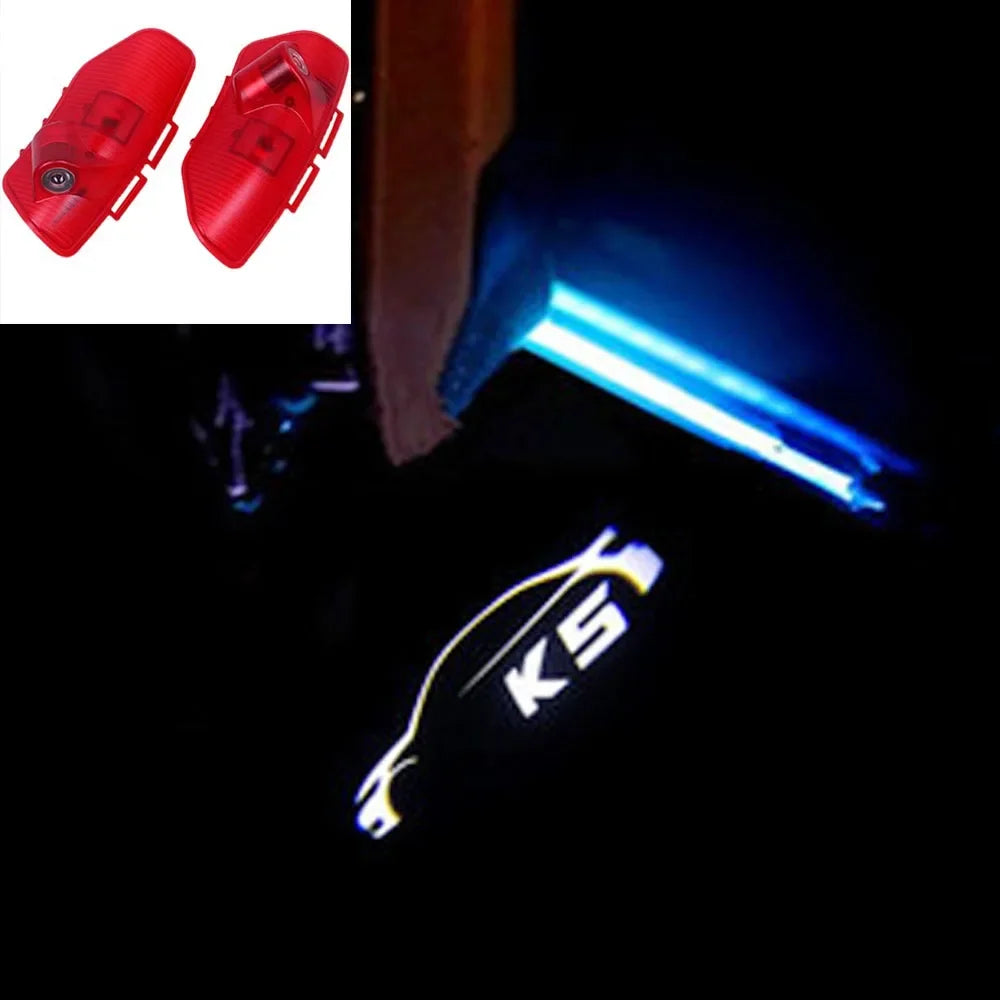 GPRGIT LED Courtesy Projector Lamp Car Door Welcome Ghost Light for KIA K5 Optima