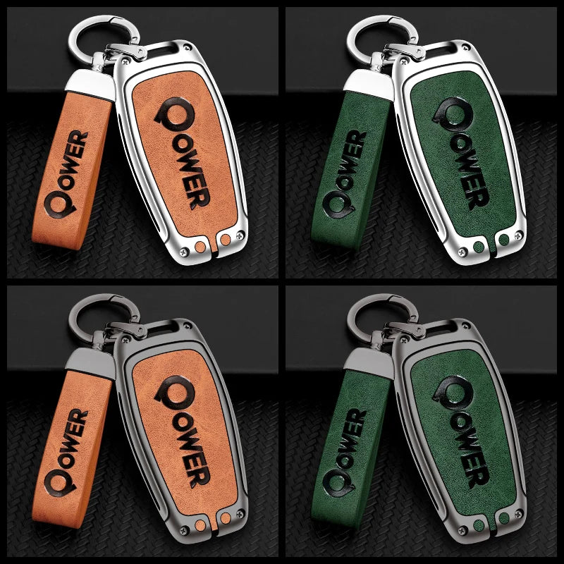 GPRGIT Zinc Alloy Leather Key Case Cover Shell for Great Wall Poer Pao GWM Ute Cannon 2019-2021 Haval H6 H7 H8 H9 Auto Accessories