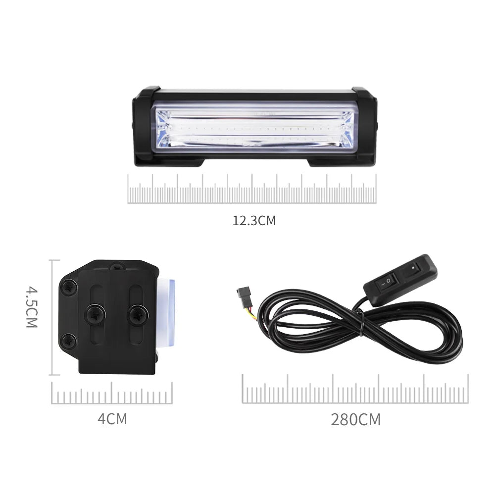 GPRGIT 2-in-1 COB LED Strobe Warning Light 20W 12V-24V IP65 for Truck Grille Universal