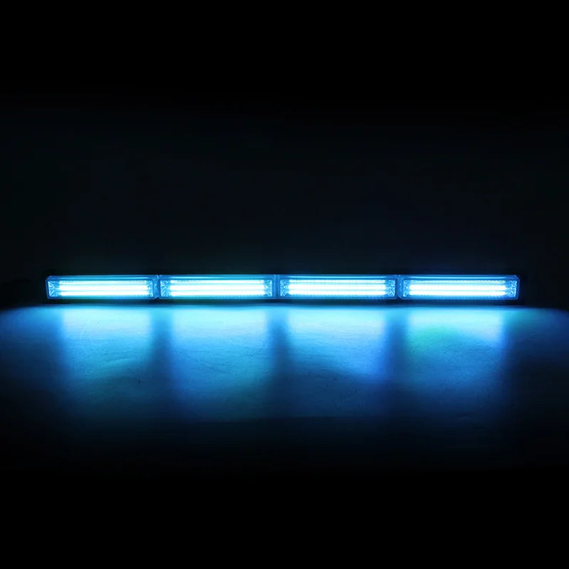 23 Inch Vehicle LED Warning Light Bar Safety Caution Emergency White Amber Strobe Light Bars for Trucks ATV Tow Tractor 12V 24V