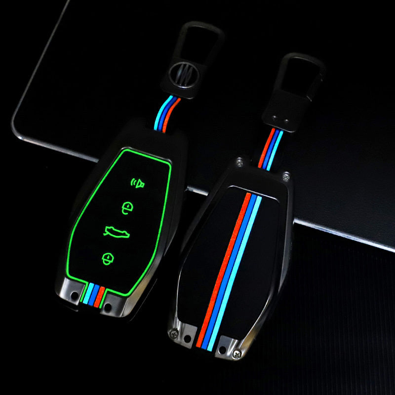 GPRGIT Zinc Alloy Car Key Fob Cover Case Shell Holder Set for Geely Coolray X6 Emgrand Global Hawk GX7 Car-Styling Remote Accessories