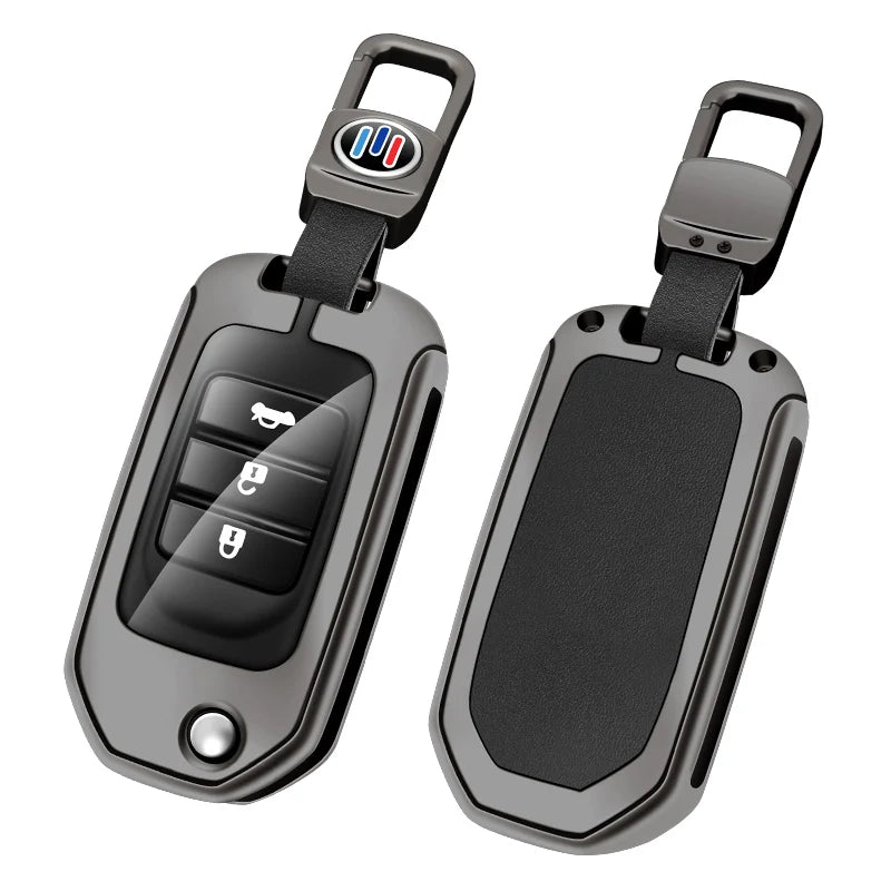 GPRGIT Zinc Alloy Car Key Case Cover Shell Holder Protector for Honda XRV CRV Civic Accord City Jazz Marina Wisdom