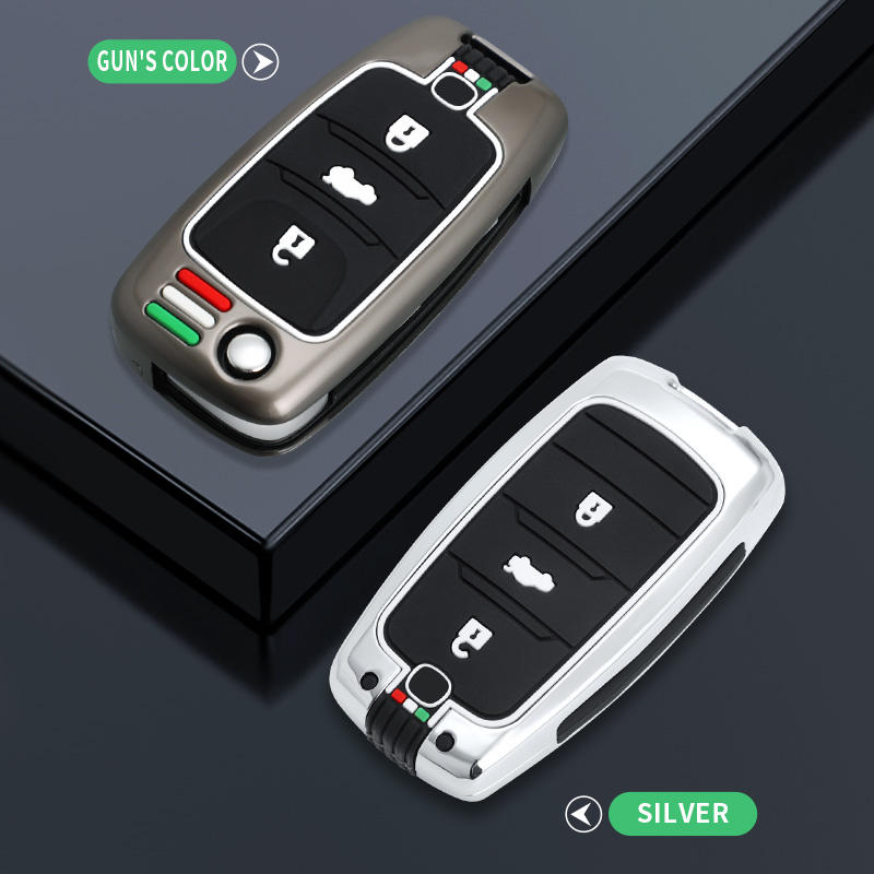 GPRGIT Zinc Alloy Car Key Case Cover Shell for Changan CS15, CS35, CS75, EADO, Raeton (Keyless Fob)