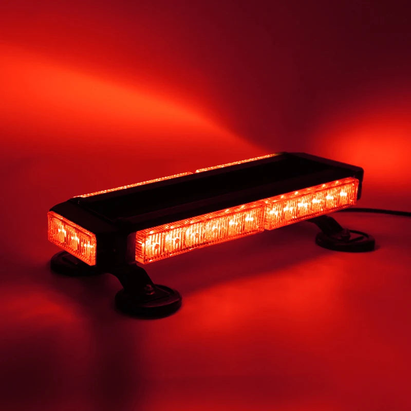 4 Sides Automotive LED Warning Light Bar Rooftop Strobe Light Bar Magnetic Flashing Emergency Lights for Truck Pickup 12V 24V