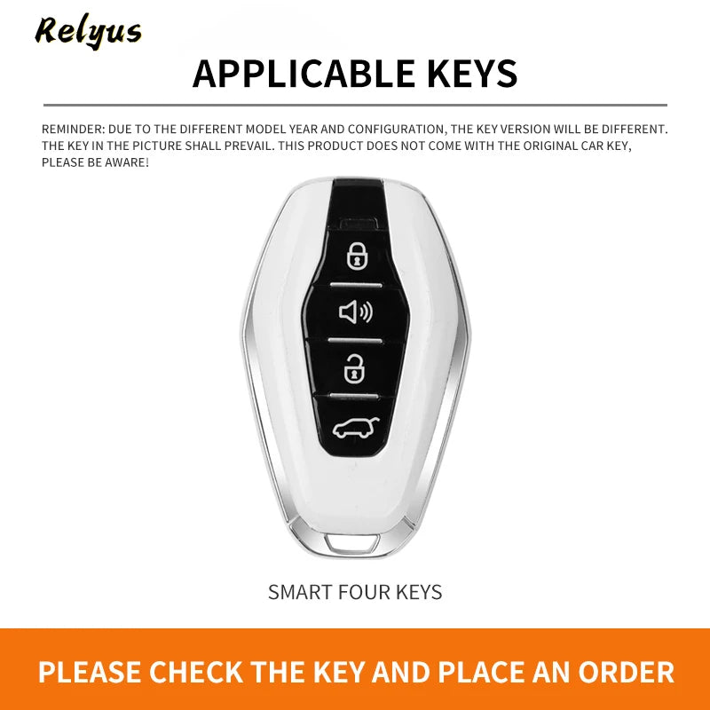 GPRGIT Metal Leather Remote Key Case Cover for Jetour X70/X70s/X90 2018-2021