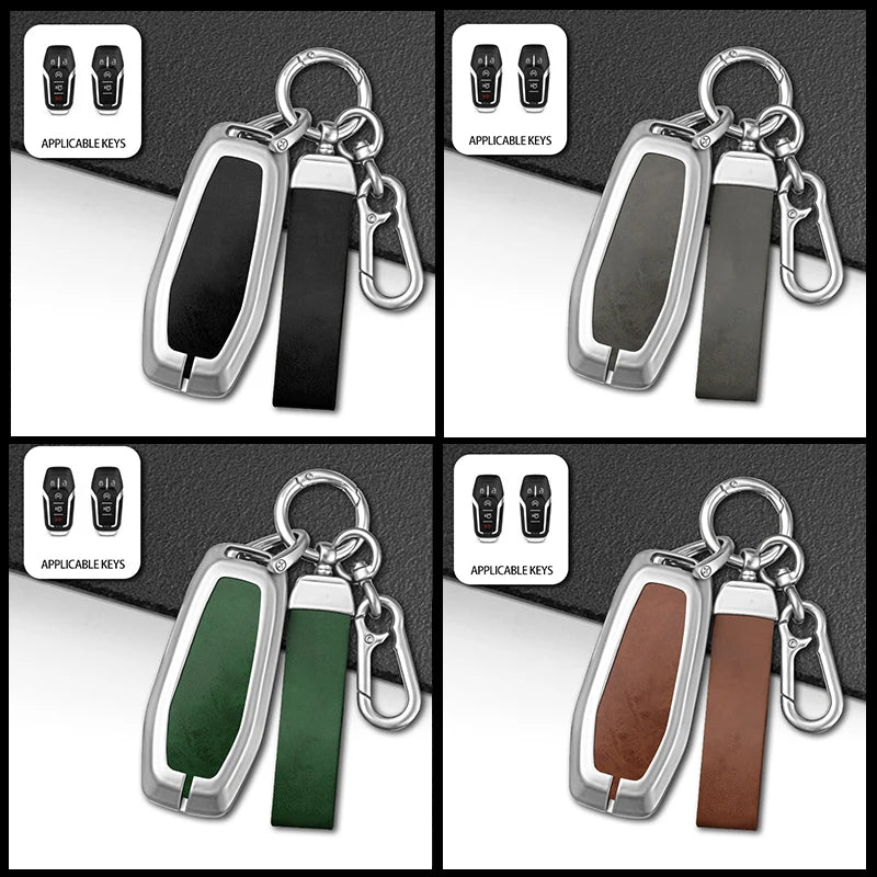 GPRGIT Zinc Alloy Car Key Cover Holder Fob for Ford Fusion Mondeo Mustang F-150 Explorer Edge 2015 2016 2017 2018
