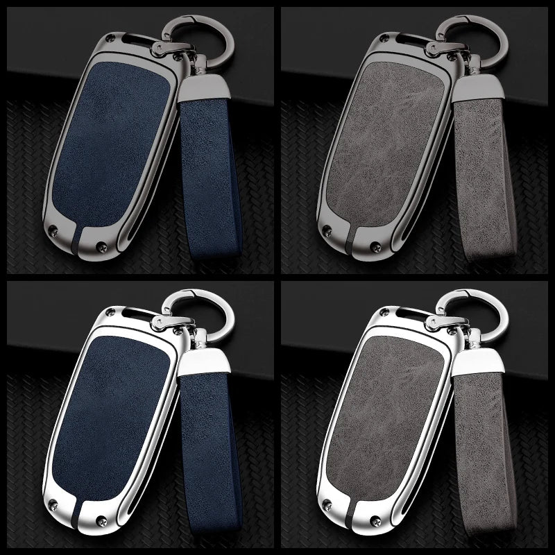 GPRGIT Zinc Alloy Car Key Case for Dodge RT Challenger Charger Journey RAM Remote Control Protector for DODGE R/T Logo Car Key Cover