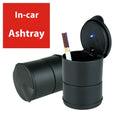 4S Luxury Car Ashtray with Light Sliding Cover Portable Plastic