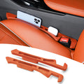 GPRGIT PU Leather Car Seat Gap Leak-Proof Filler Deepened Storage Strip