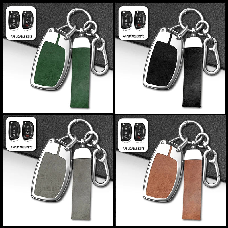 GPRGIT Car Key Case Fob Keychain for Hyundai Solaris Creta Ix25 Kona Tucson Sonata FE I40 Elantra Ix35 I20 Ix45 HB20 Accent