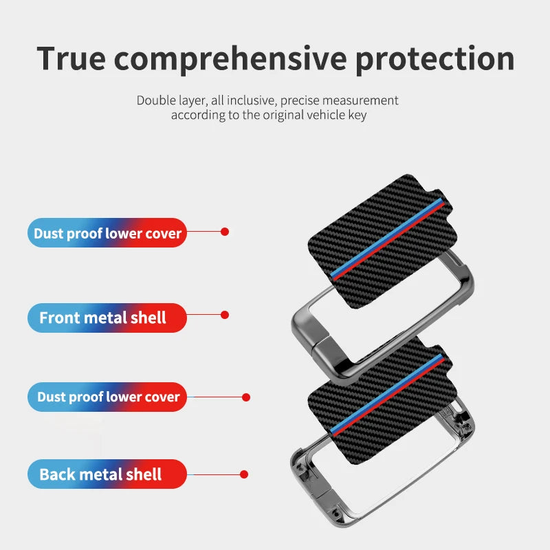 GPRGIT Carbon Fiber Zinc Alloy Car Logo Key Case Cover for Mazda 3 Alexa CX30 CX-4 CX5 CX-5 CX8 CX-8 CX-30 CX9 CX-9