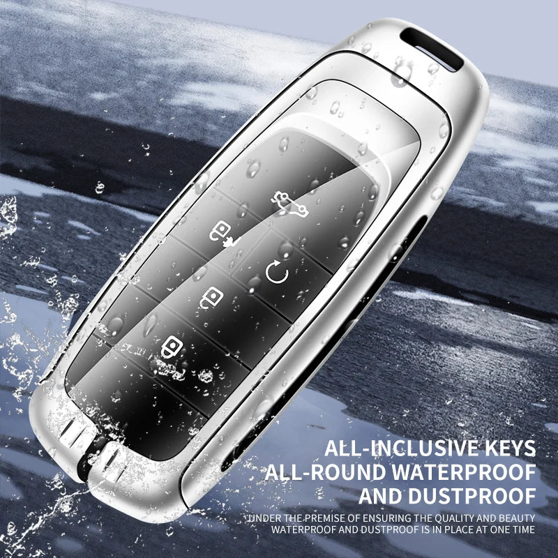 GPRGIT Zinc Alloy Leather Car Key Case Cover for Trumpchi AionS/V/Y/LX Remote Keychain