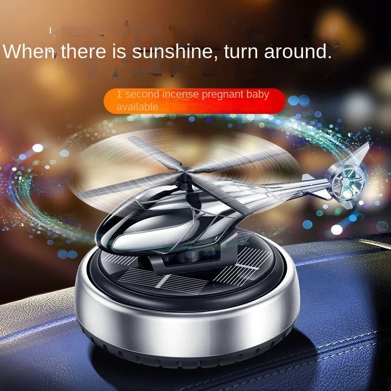 GPRGIT Solar Rotary Aircraft Car Air Freshener Aromatherapy Metal