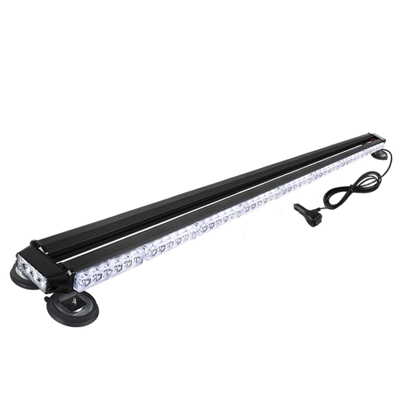 Automotive 78w 4-side Led Rooftop Strobe Warning Light Bar 126cm Emergency Lights With Magnetic Mount 12v-24v For Truck/pickup