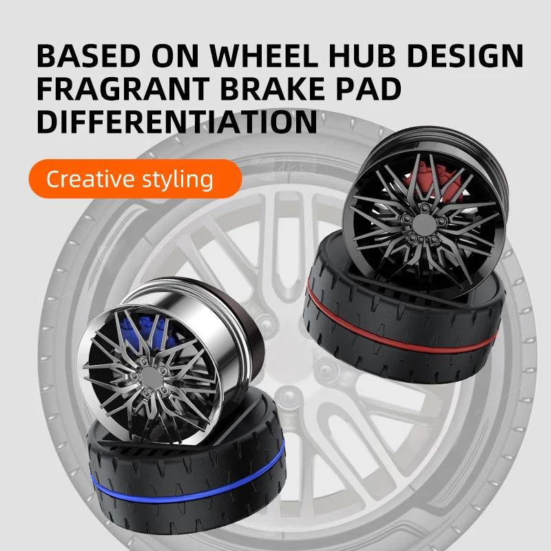 GPRGIT Solar Rotating Car Tire In-Car Fragrance Expander Metal