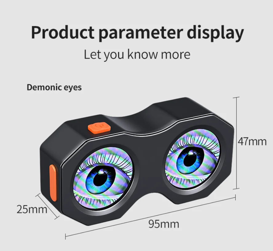 GPRGIT APP Control LED Devil Eye Mirror Light Dynamic Demon Eye for Motorcycle Car EV