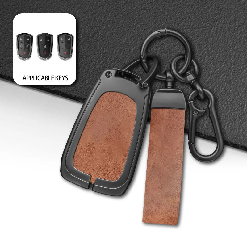 GPRGIT 3/4/5 Buttons Car Remote Key Case Cover for Cadillac Logo ATS XTS XT5 XT4 CT6 XT6 CTS DTS ESV STS ELR