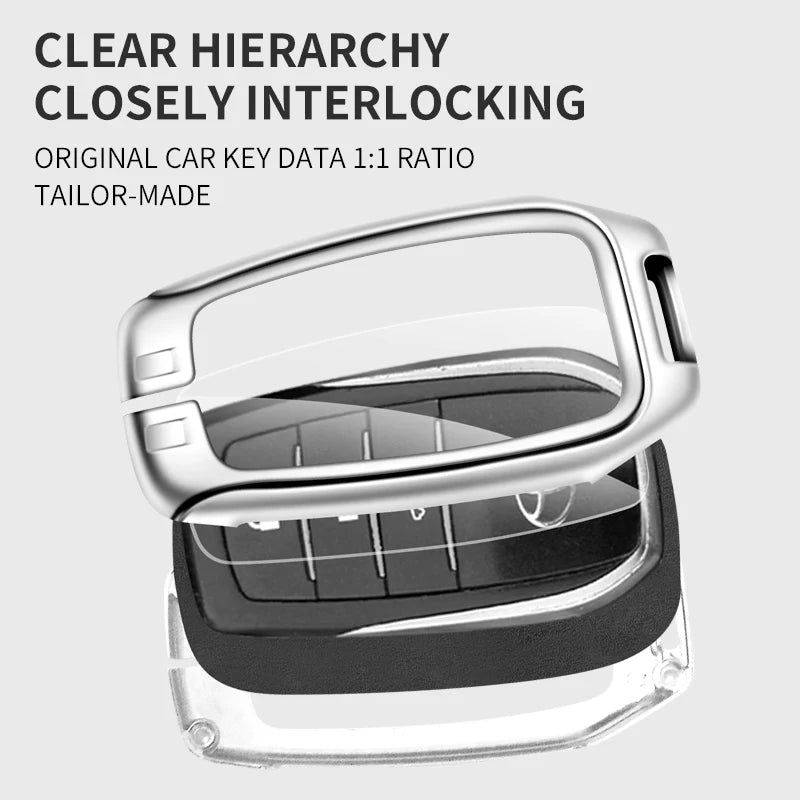GPRGIT Alloy Leather Key Case Cover for Toyota Corolla RAV4 CHR C-HR Camry Crown Auris 200 Prado Land Cruiser Protector Bag