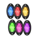GPRGIT High Bright Multicolor Waterproof IP68 Rock Neon Light - Truck Offroad ATV - IP68, APP Control, 12V, 2W, 24 LEDs, Underbody